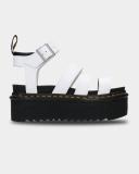 Dr Martens Clarissa Nappa Quad White Platform Sandals - Docs Shoes