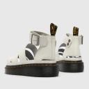 Dr Martens Clarissa Nappa Quad White Platform Sandals - Docs Shoes