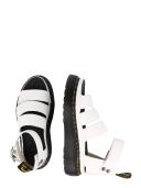 Dr Martens Clarissa Nappa Quad White Platform Sandals - Docs Shoes