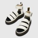 Dr Martens Clarissa Nappa Quad White Platform Sandals - Docs Shoes