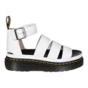 Dr Martens Clarissa Nappa Quad White Platform Sandals - Docs Shoes