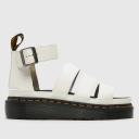 Dr Martens Clarissa Nappa Quad White Platform Sandals - Docs Shoes
