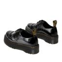 Dr Martens Womens 1461 Quad 3 Eye Shoes Distressed Patent Black Size 5