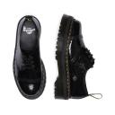 Dr Martens Womens 1461 Quad 3 Eye Shoes Distressed Patent Black Size 5