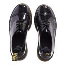 Dr Martens Womens 1461 Quad 3 Eye Shoes Distressed Patent Black Size 5