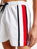 Drawstring Mid Length Swim Shorts White SM