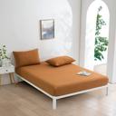 Dreamaker Micro Flannel Sheet Set Super King Bed Rust