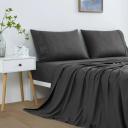 Dreamaker Micro Flannel Sheet Set Super King Bed Rust