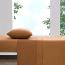 Dreamaker Micro Flannel Sheet Set Super King Bed Rust