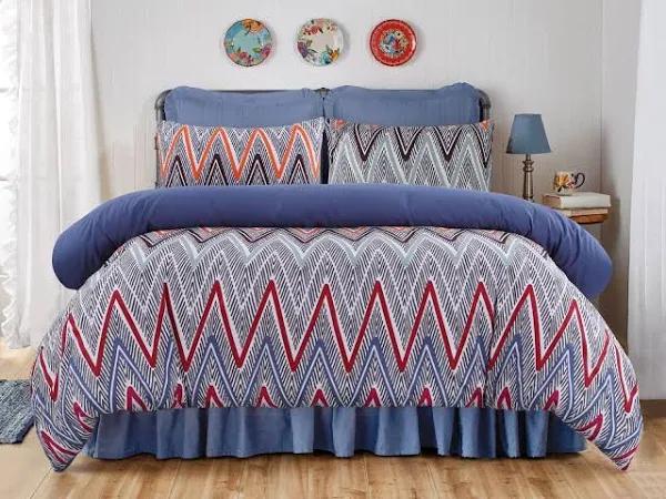 Dreamaker Printed Microfibre Quilt Cover Set King Single Bed Alberta
