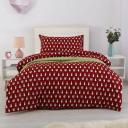 Dreamaker Printed Quilt Cover Set - Single Bed Red Penquins