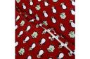 Dreamaker Printed Quilt Cover Set - Single Bed Red Penquins