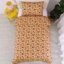 Dreamaker Printed Quilt Cover Set - Single Bed Tan Red Bird