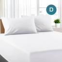 Dreamfields Double Size White Color Poly Cotton Fitted Sheet + Pillowcase