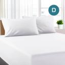 Dreamfields Double Size White Color Poly Cotton Fitted Sheet + Pillowcase