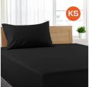 Dreamfields Double Size White Color Poly Cotton Fitted Sheet + Pillowcase