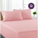 Dreamfields Double Size White Color Poly Cotton Fitted Sheet + Pillowcase