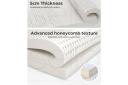 DreamZ Latex Mattress Topper Natural 7 Zone Bedding Removable Cover Mat 5cm