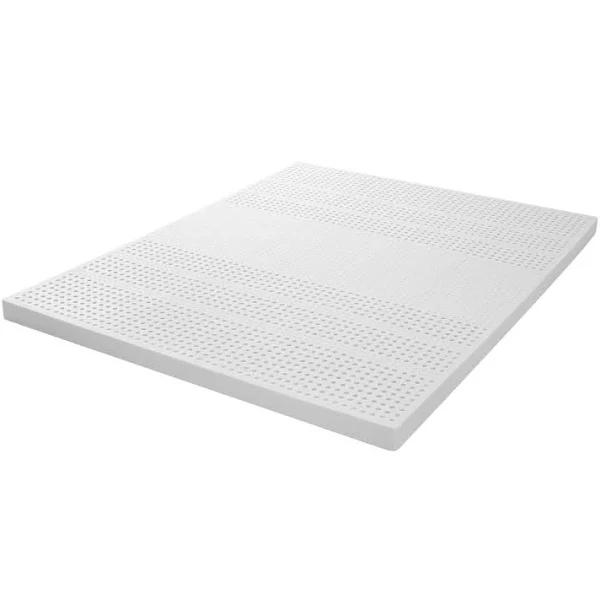 DreamZ Latex Mattress Topper Natural 7 Zone Bedding Removable Cover Mat 5cm