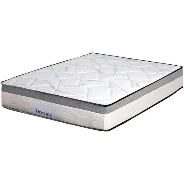 DreamZ Spring Mattress Bed Pocket Tight Top Foam Medium Firm King Size 25cm