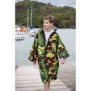 Dryrobe Advance Kids Long Sleeve Changing Robe - Camo/Grey
