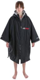 Dryrobe Advance Short Sleeve Changing Robe - Black/Grey