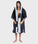 Dryrobe Advance Short Sleeve Changing Robe - Black/Grey