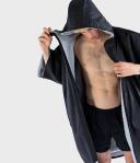 Dryrobe Advance Short Sleeve Changing Robe - Black/Grey