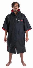 Dryrobe Advance Short Sleeve Changing Robe - Black Red