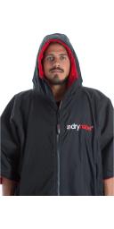 Dryrobe Advance Short Sleeve Changing Robe - Black Red