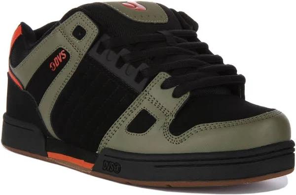 DVS Celsius Skate Shoes - Black/Olive/Orange UK 10.5 / EU 46