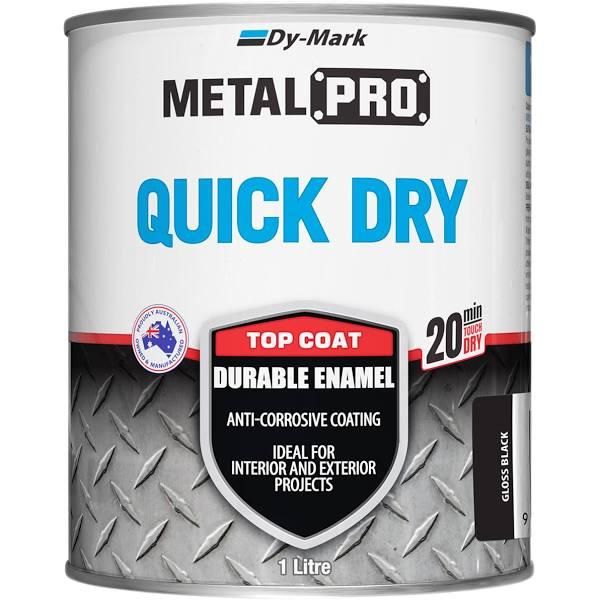 Dy-Mark 1L Black Gloss MetalPro Quick Dry