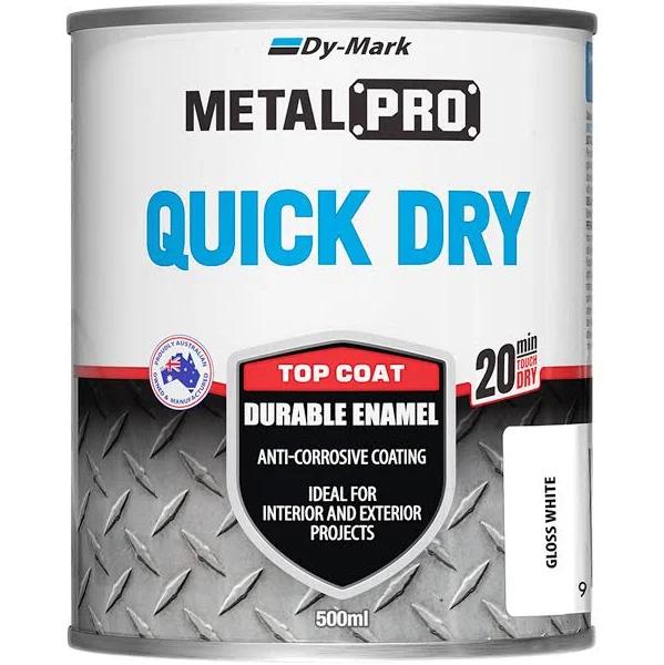 Dy-Mark 500ml White Gloss MetalPro Quick Dry