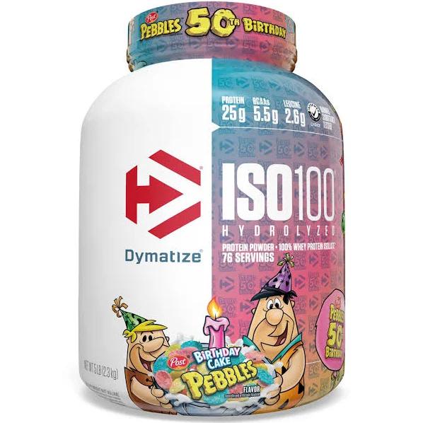 Dymatize ISO100 - 100% Hydrolyzed Whey Protein Isolate - Birthday Cake, 2.3kg