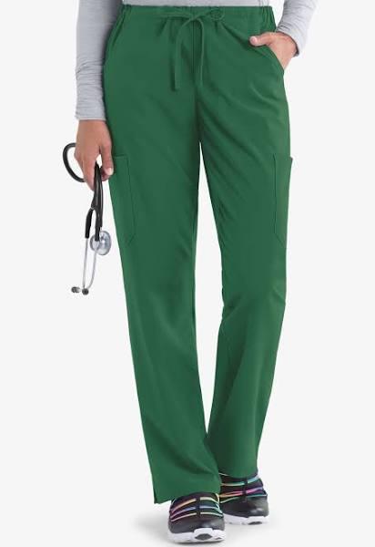 Easy Stretch by Butter-Soft Petite Drawstring Scrub Pants - L - Hunter