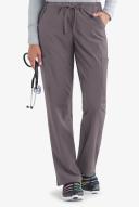 Easy Stretch by Butter-Soft Petite Drawstring Scrub Pants - M - Grey Stone
