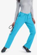 Easy Stretch by Butter-Soft Petite Drawstring Scrub Pants - M - Turquoise