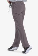 Easy Stretch by Butter-Soft Petite Drawstring Scrub Pants - S - Grey Stone