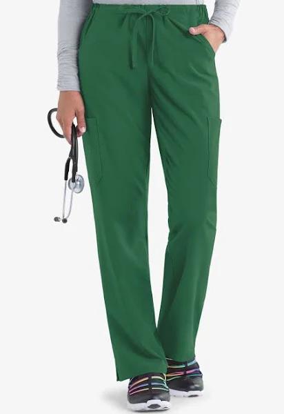 Easy Stretch by Butter-Soft Petite Drawstring Scrub Pants - XL - Hunter