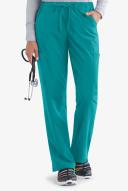 Easy Stretch by Butter-Soft Petite Drawstring Scrub Pants - XL - Teal