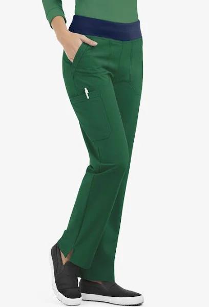 Easy Stretch by Butter-Soft Sienna Sport Yoga Scrub Pants - L - Hunter /navy