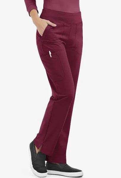 Easy Stretch by Butter-Soft Tall Sport Yoga Scrub Pants - S - Wine