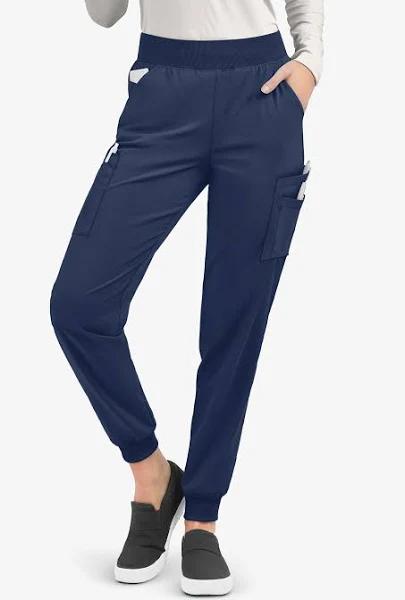 Easy Stretch by Butter-Soft Women's Joggers Scrub Pants - L - Navy