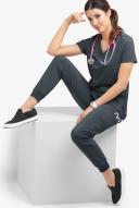 Easy Stretch by Butter-Soft Women's Joggers Scrub Pants - M - Pewter