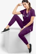 Easy Stretch by Butter-Soft Women's Joggers Scrub Pants - S - Eggplant
