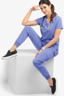 Easy Stretch by Buttersoft Women's Joggers Petite Scrub Pant - S - Ceil Blue