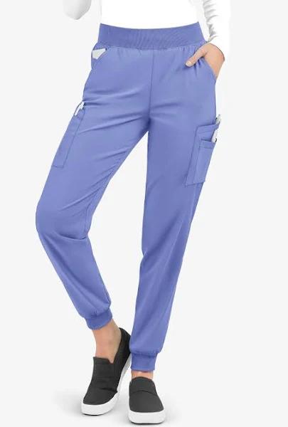 Easy Stretch by Buttersoft Women's Joggers Petite Scrub Pant - S - Ceil Blue