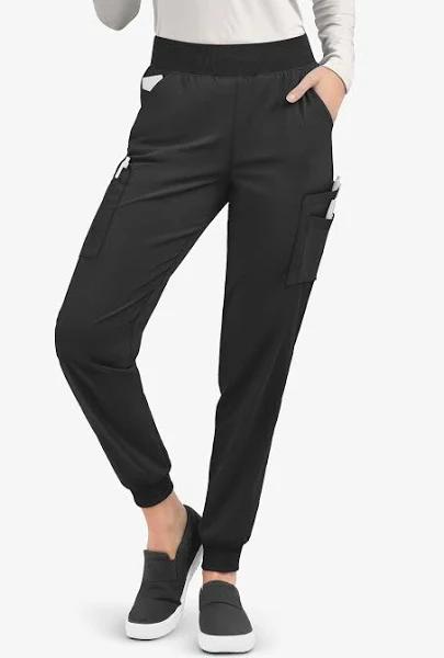 Easy Stretch by Buttersoft Women's Joggers Petite Scrub Pant - XL - Onyx Black