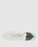 ECCO | Men's Ath 1F Street-style Leather Sneakers | Size 42 | Leather | Shadow White