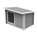 Ecoflex Rustic Lodge Dog Kennel Grey Medium